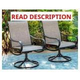 Black Swivel Textilene Metal Patio Outdoor Dining