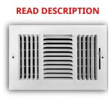 10 in. x 6 in. 3-Way Steel Register White