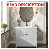 Everdean Freestanding Bath Vanity, White