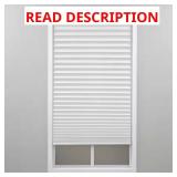 White Cordless Pleated Shades 70in W x 48in L