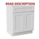 White Solid Wood Sink Base Cabinet