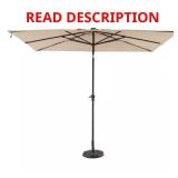 Aluminum Market LED Solar Patio Umbrella