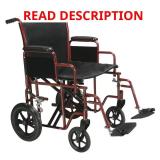 Bariatric Transport Wheelchair 22" Seat