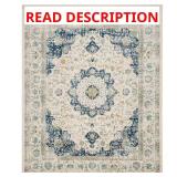 Evoke 8 ft x 10 ft Ivory/Blue Rug
