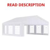 Outsunny 20x20 White Wedding Tent Canopy **BOX 4