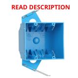 2-Gang Nail-On Outlet Box Blue 32 cu in