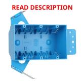 Blue 3-Gang PVC Electrical Box, 44 cu in