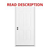 32x80 6-Panel Fiberglass Front Door
