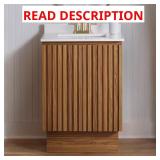 Precine 25" Teak Bath Vanity with Stone Top