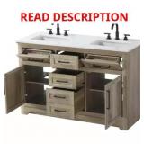 54" x 35" Natural Oak Bathroom Vanity