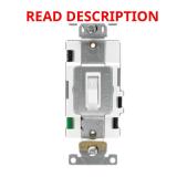 Leviton Lever Edge 20A Toggle Switch White