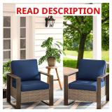 2-Piece Patio Wicker Lounge Chairs