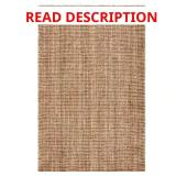 Natural Fiber Beige 6x9 Woven Rug
