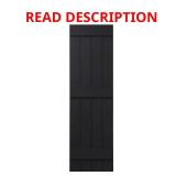 15 in. x 63 in. Propp. 4-Board Shutters, Black
