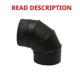 (2) Master Flow 6x6 in. Black Stove Pipe Elbow