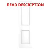 2-Panel Flat Top Shaker Primed Wood Door Slab