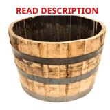 26 in. Dia White Oak Whiskey Barrel 17.5 in. H