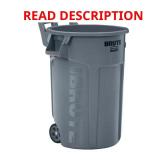 BRUTE 44 Gal Grey Round Vented Trash Can