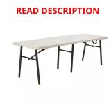Almond/Bronze Plastic Dining Table Seats 8