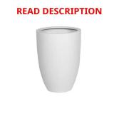 Round Large Matte White Planter