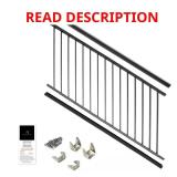 (6) Black Powder Coated Aluminum Stair Railing