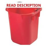 (4) Rubbermaid Heavy-Duty Cleaning Pail 5-Qt Red