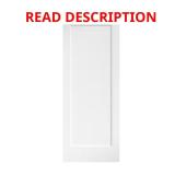 30" x 80" Shaker White Primed 1-Panel Door