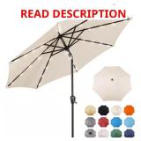 Sun-Ray 9 ft Steel Market Solar Umbrella Beige