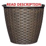 Nantucket Resin Woven Round Planter (10")