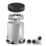 Round Floor Box: Two 0.75 & 0.5 in Outlets