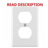 1-Gang White Duplex Outlet Wall Plate (10-Pack)