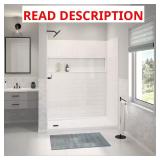 Bootz NexTile Alcove Tile Shower Kit White