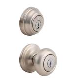 Juno Satin Nickel Entry Knob & Deadbolt