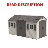 15 ft x 8 ft Resin Double Door Shed