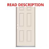 32x80 6-Panel Steel Front Door, R-Inswing