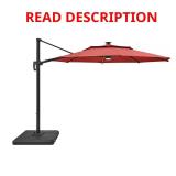 Aluminum Cantilever Solar Umbrella, Chili Red