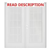 72x80 Primed Steel RH 15-Lite Door