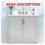 Eastwood 37-in Gray Bath Vanity Top