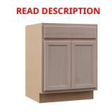Unfinished Kitchen Base Cabinet with Panel