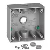 2-Gang Weatherproof Outlet Box with Holes