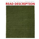 Soft Fescue 6 ft x 8 ft Green Grass Rug