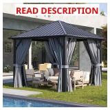 10 ft x 10 ft Outdoor Galvanized Steel Gazebo