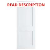 30x80 White 2-Panel Pine Door Slab
