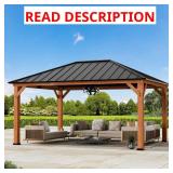 Ultra Series Wood Gazebo 12x16 Cedar Roofed