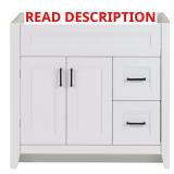 Ridge 36x22x34 Bath Vanity Cabinet White