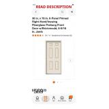 36 in. x 78 in. 6-Panel Primed Right-Hand/Inswing