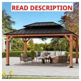 Ultra Series Wood Gazebo 12x16 Cedar Roof