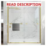 Sliding Shower Door - Brushed Gold