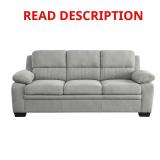 Deliah 80 in. W Textured Fabric Sofa Gray