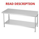 NSF Stainless Steel Prep Table 30x72x34 in